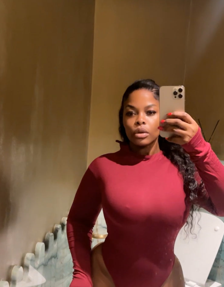 BURGUNDY BODYSUIT
