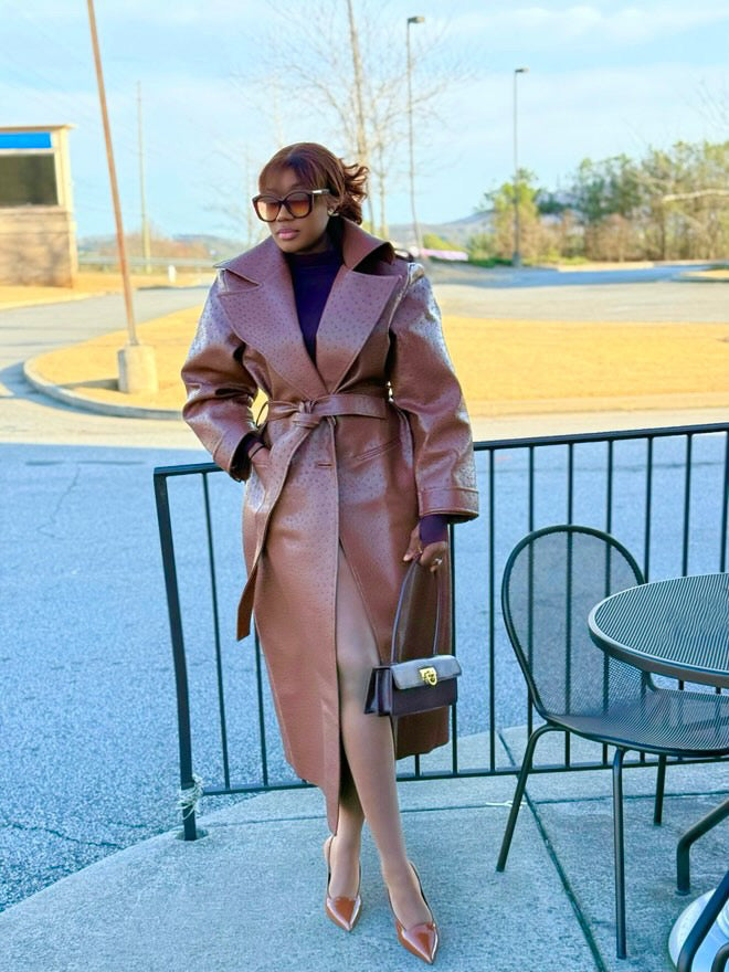 OSTRICH TRENCH COAT