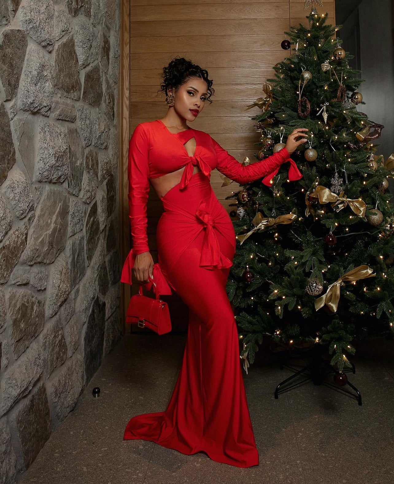 BRANDY DRESS WITH TAIL