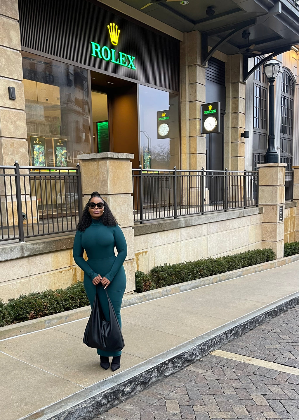 BOTTLE GREEN BodySuit + Skirt