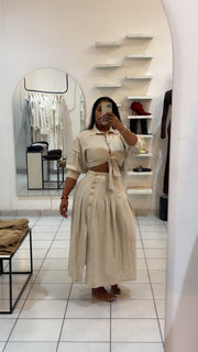 LINEN SKIRT SET