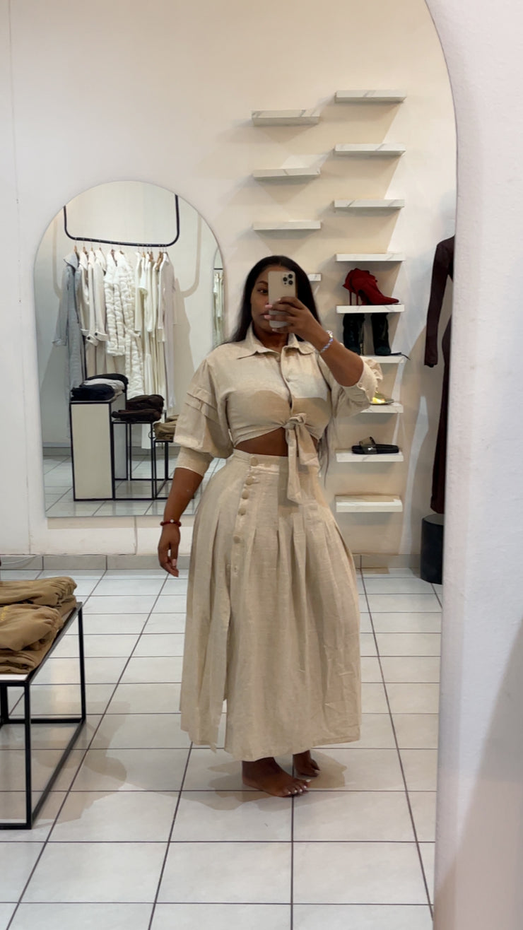 LINEN SKIRT SET