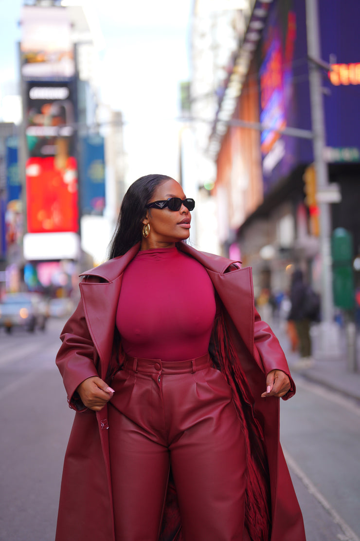 BURGUNDY BODYSUIT