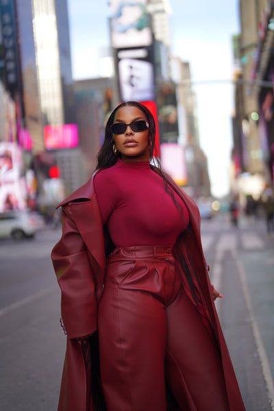 BURGUNDY BODYSUIT