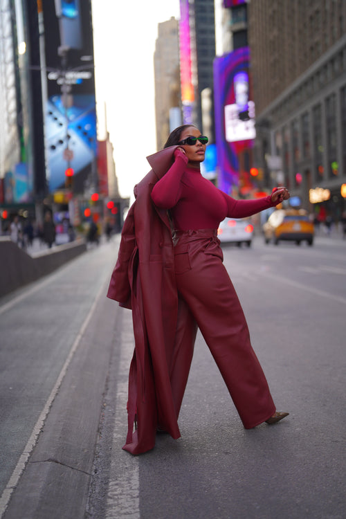 BURGUNDY BODYSUIT