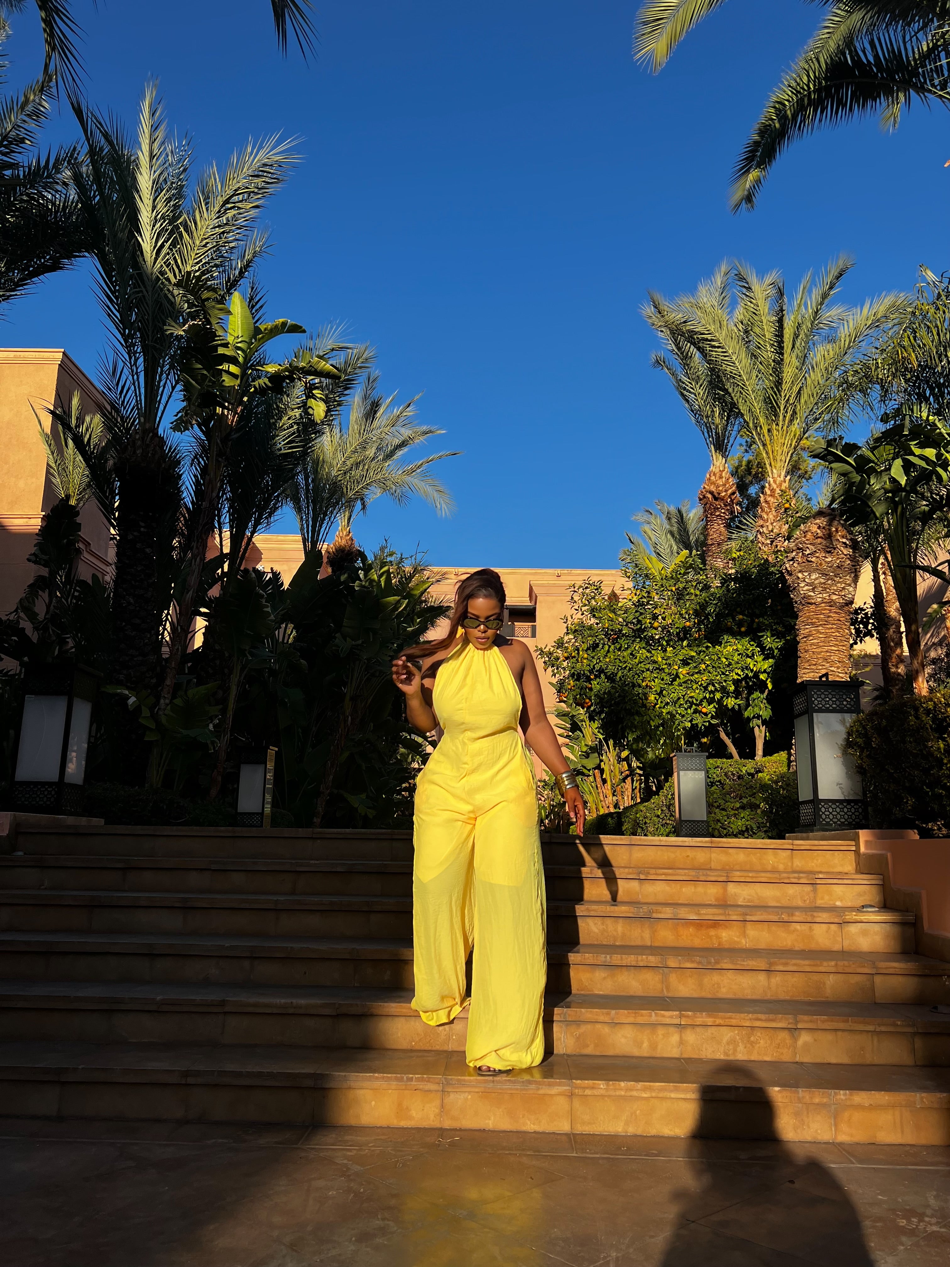 YELLOW BUTTER JUMPSUIT