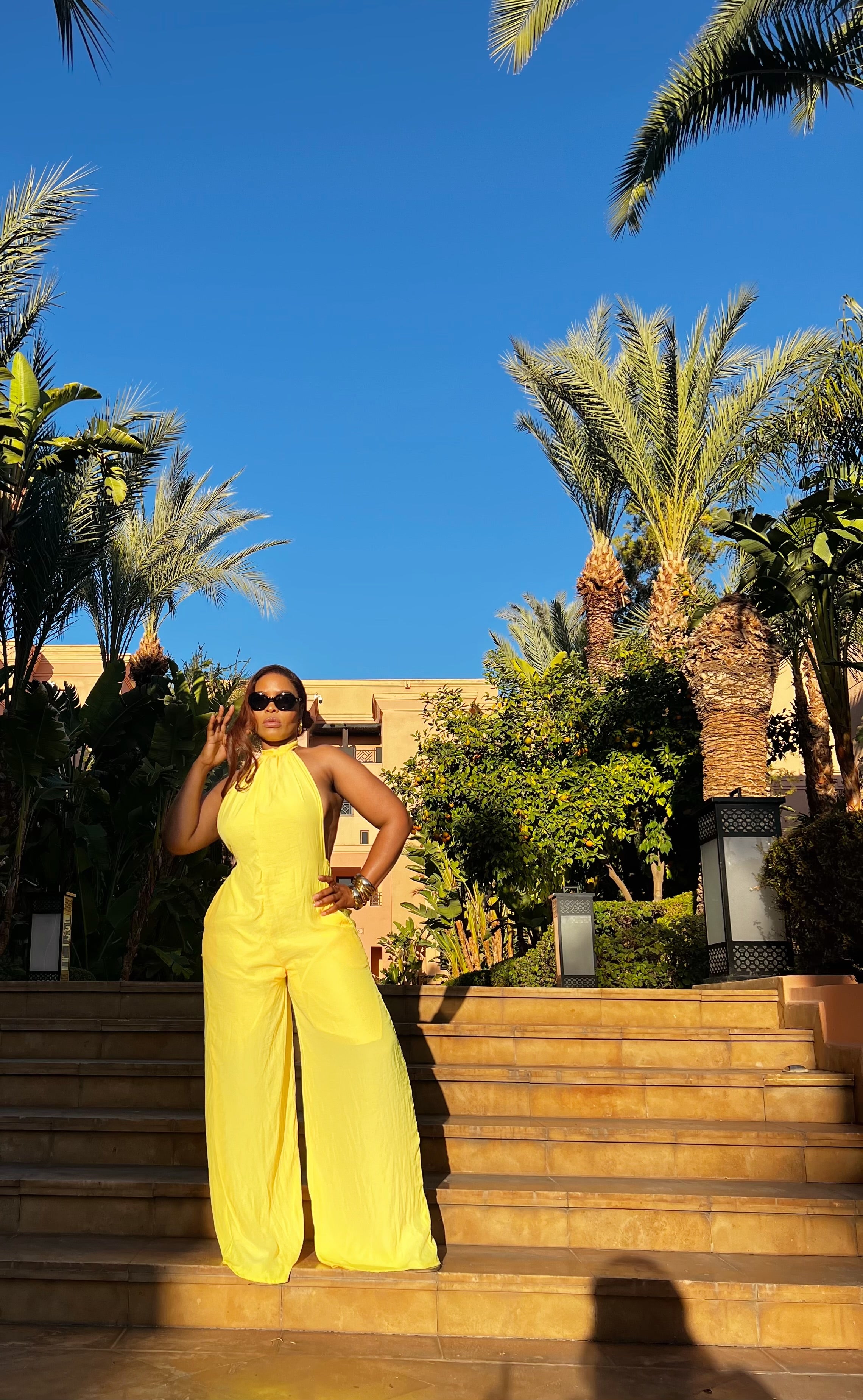 YELLOW BUTTER JUMPSUIT