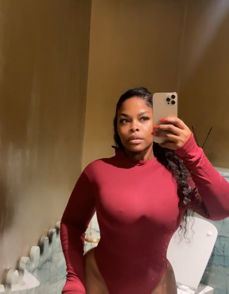 BURGUNDY BODYSUIT