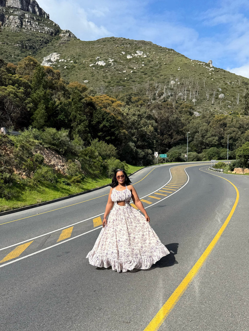 SOFT LILAC PRINTS DRESS