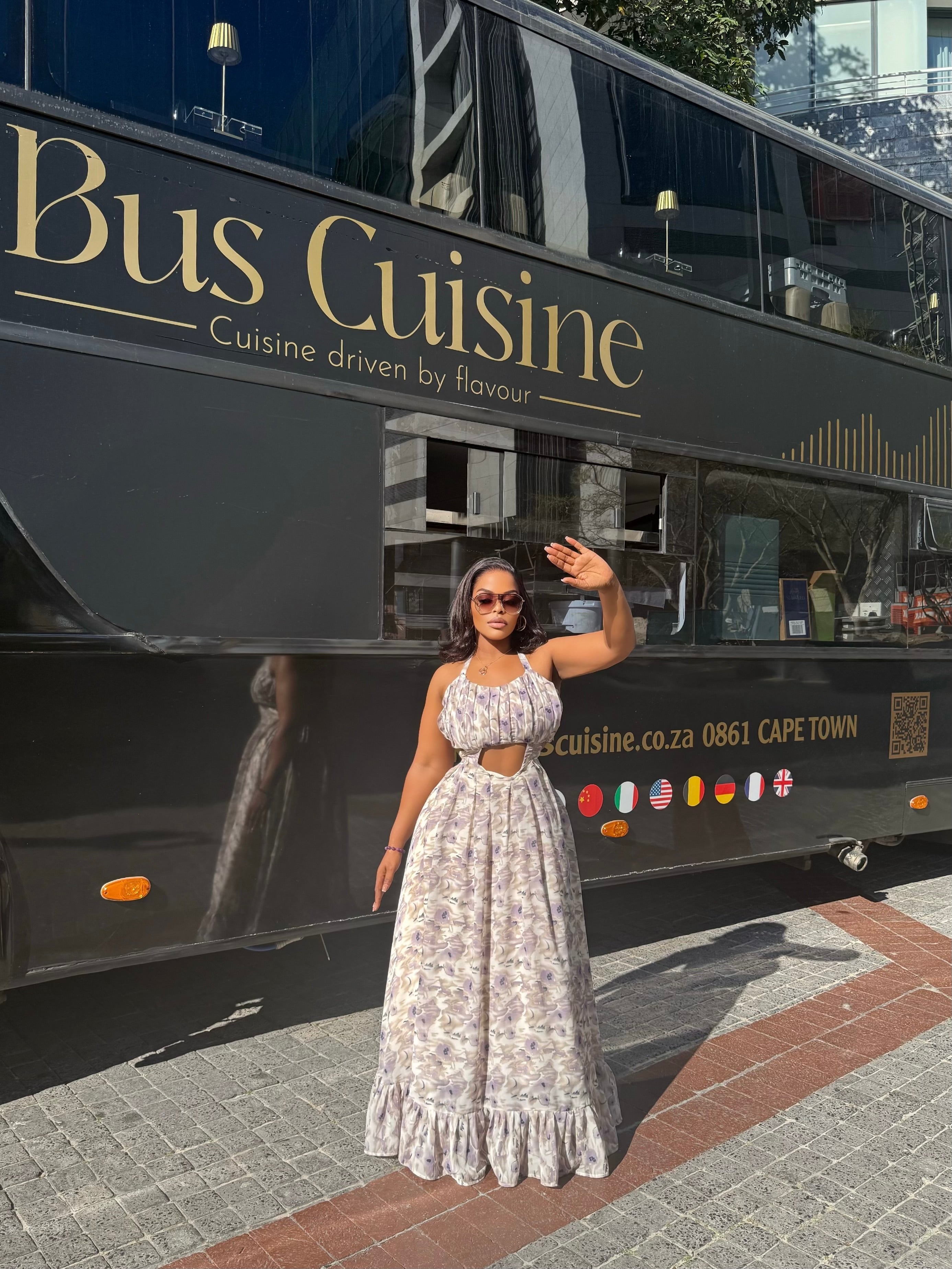 SOFT LILAC PRINTS DRESS