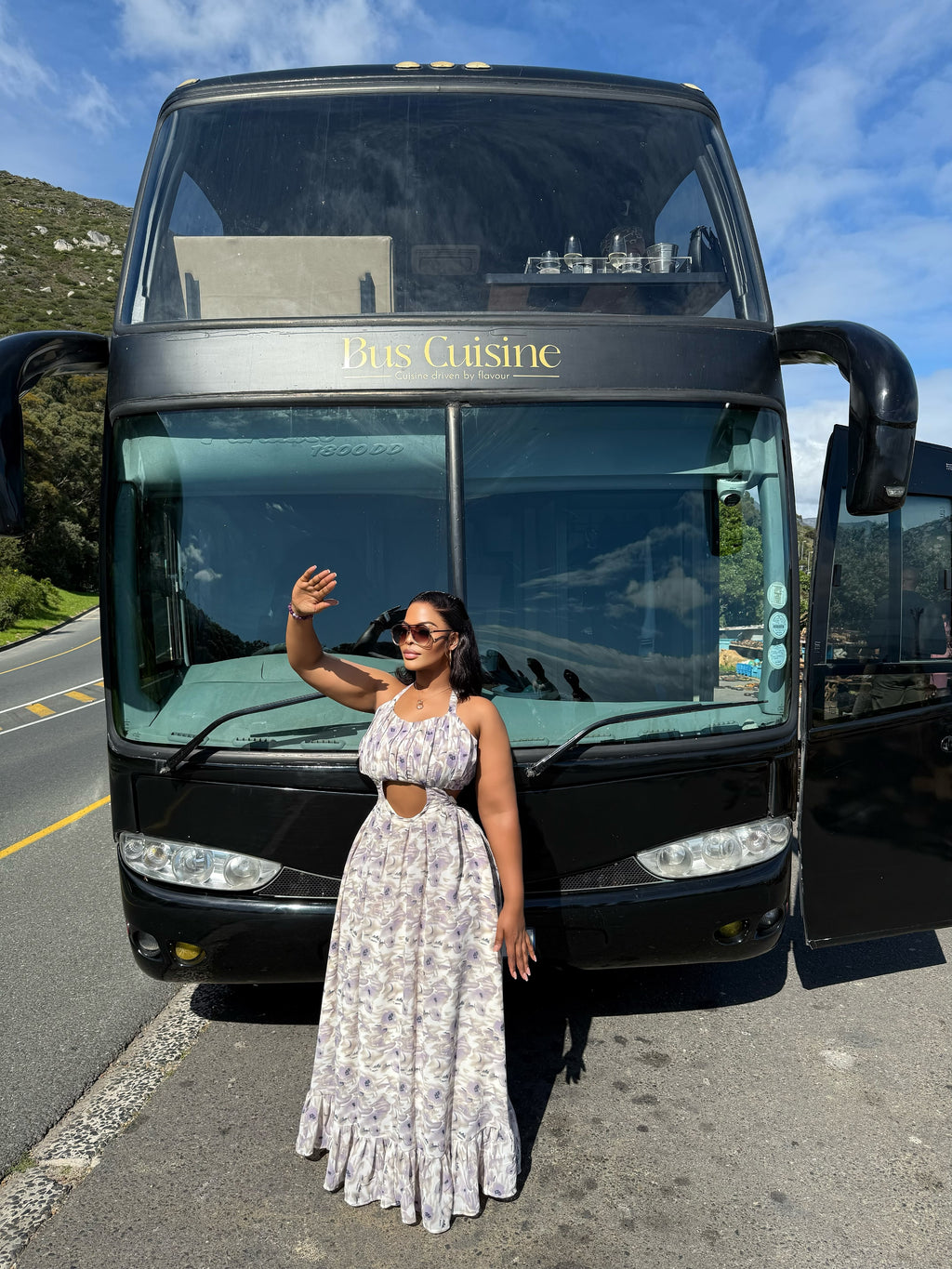 SOFT LILAC PRINTS DRESS