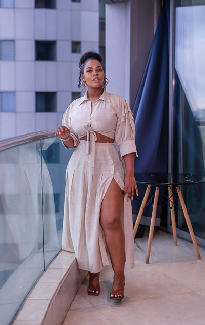 LINEN SKIRT SET