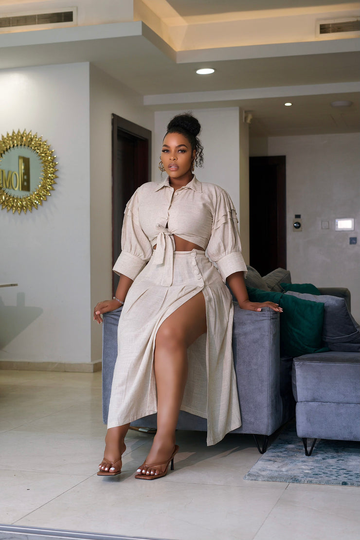 LINEN SKIRT SET