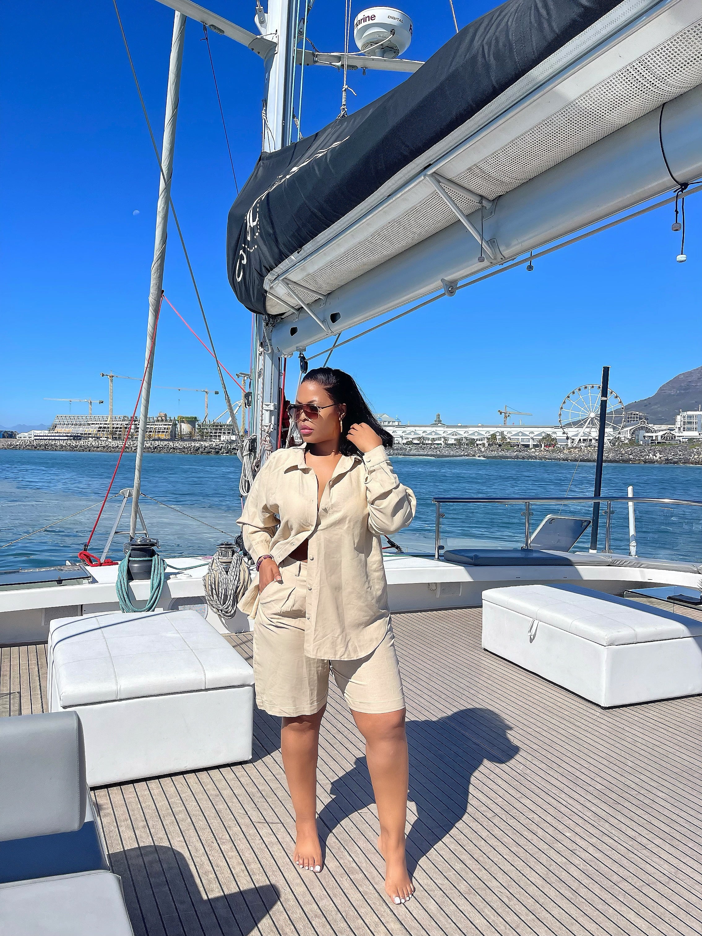 LINEN SHORTS & SHIRT SET