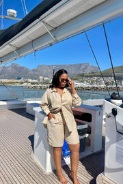 LINEN SHORTS & SHIRT SET