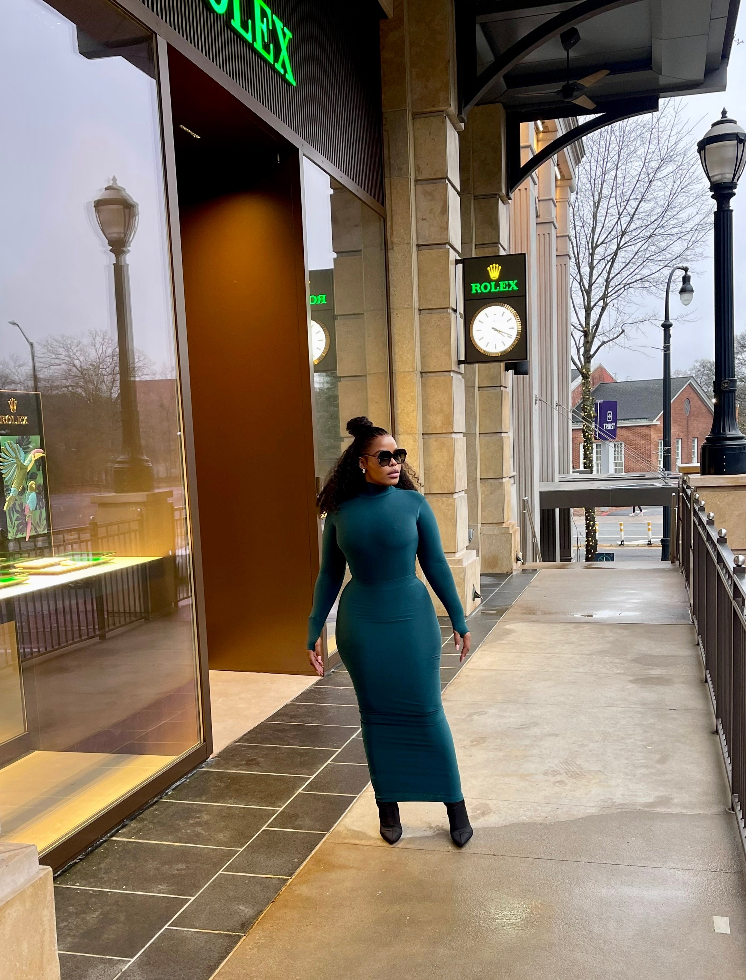 BOTTLE GREEN BodySuit + Skirt