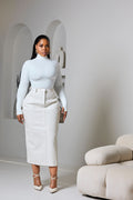 LEATHER PENSIL SKIRT