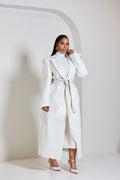 CREAM LEATHER COAT