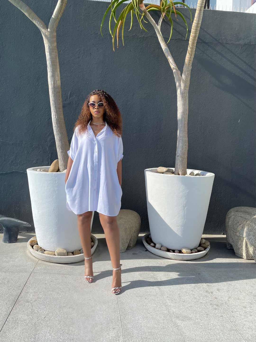 Women white shirt dress hotsell