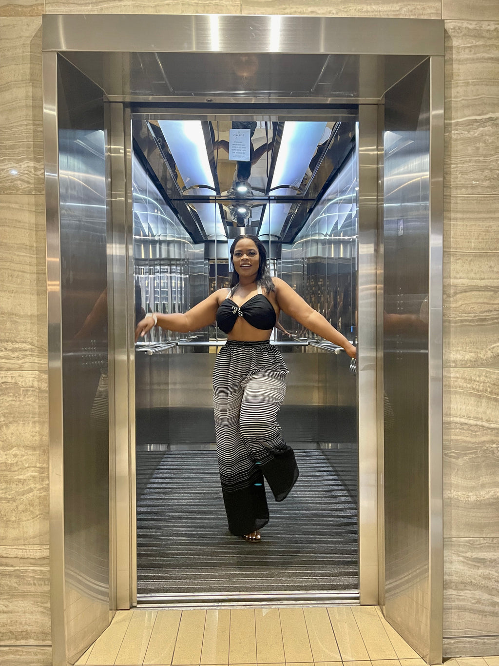 Black n White Palazzo Set